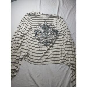 Wetseal NWT Cardigan Long sleeve Graphic Shirt Women size XL Y2K Vintage Punk